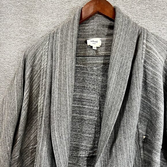 Wilfred Womens Cardigan Sweater Small Aritzia Gray Shrug Long Sleeve Open Front - Picture 5 of 13